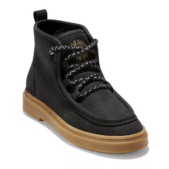 COLE HAAN Summit Chukka Bootie Boots Size 8.5 Black Leather Comfort NEW $150 - Picture 1 of 11